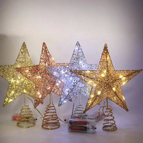 Estrela para Árvore de Natal com Luzes Led